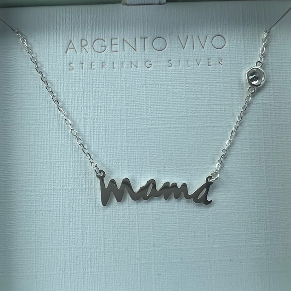 Argento Vivo sterling silver Mama necklace - Picture 1 of 3